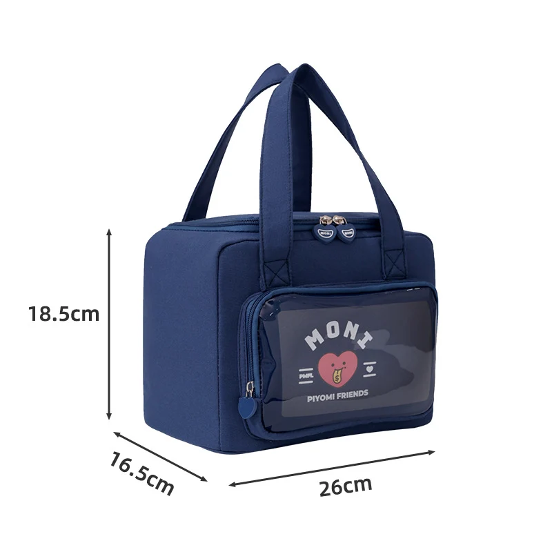 Isolierte Lunch-Tasche mit Durchsichtigem Vordertasche