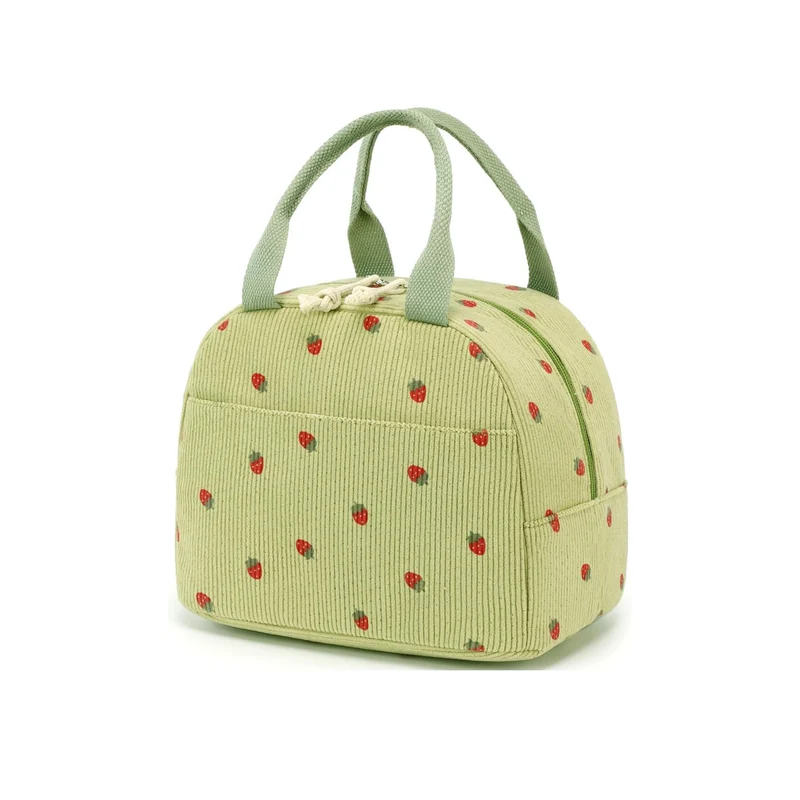 Isolierte Lunch-Tasche mit niedlichem Erdbeer-Druck