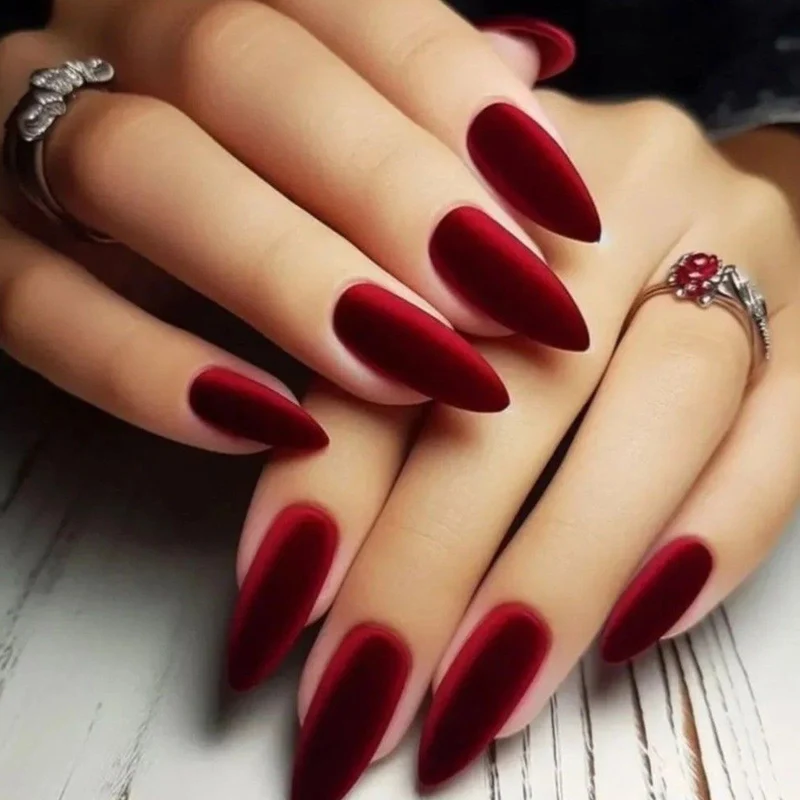 Elegante lange Stiletto-Nagelerweiterungen Karnz