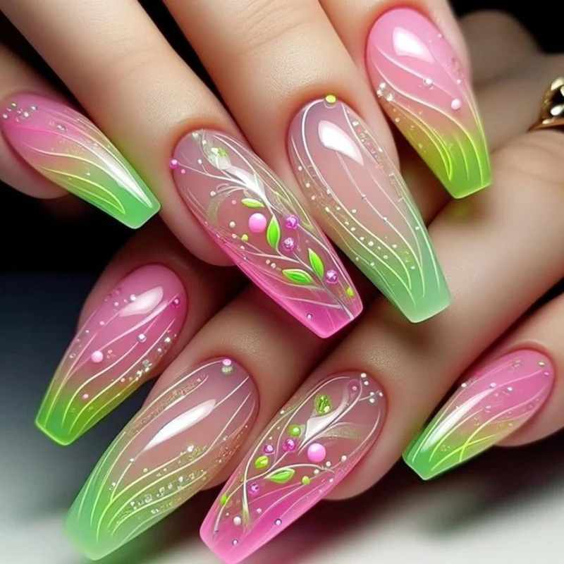 Dekorative Florale Nagelkunstverlängerungen Karnz 1789713480