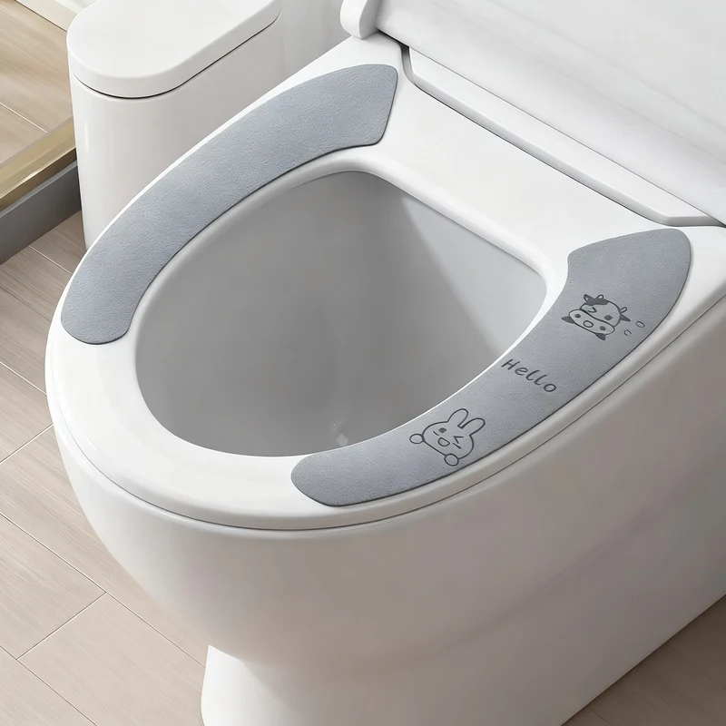 WC-Sitz-Auflage aus Plüsch, selbstklebend