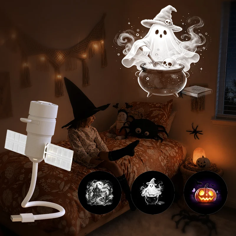 Halloween-Sternenhimmel-Projektionsleuchte mit USB