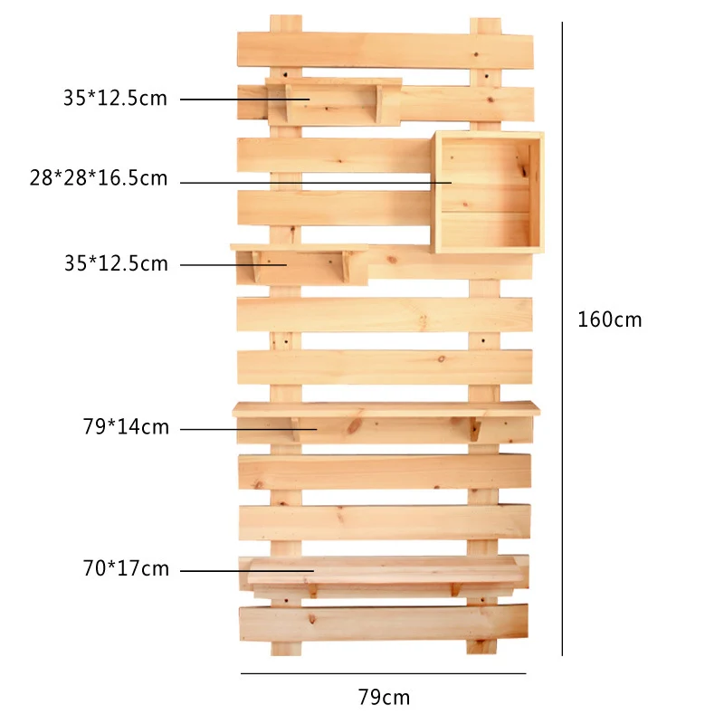 Wandregal aus hochwertigem Holz Karnz