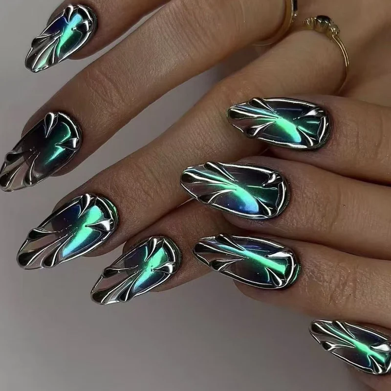Metallic Künstlerische Nagel Verbesserungen Karnz