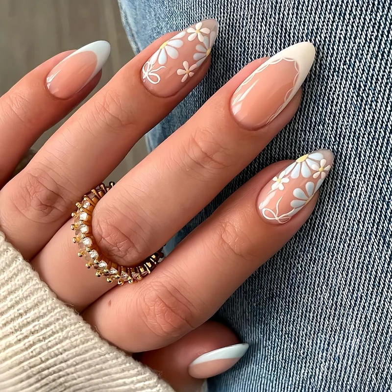 Blumenmuster Nagelkunst Set Karnz