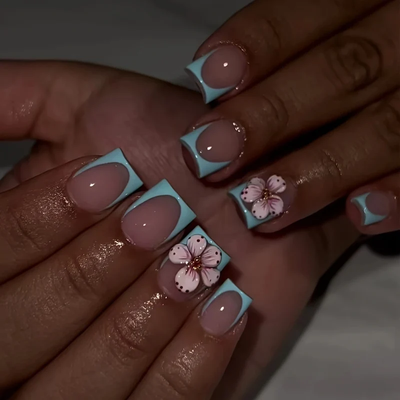 Florale Acryl-Nagelkunst-Verstärkungen Karnz