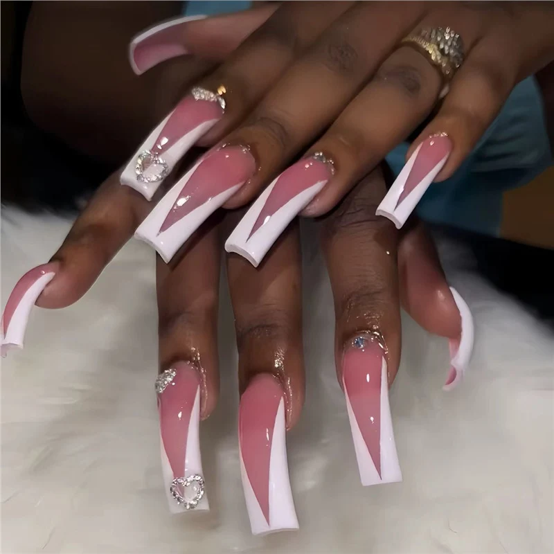 Elegante Premium Press-On Nagelveränderungen Karnz