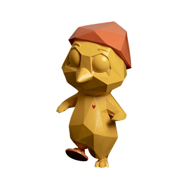 Verspielte geometrische Cartoonfigurine