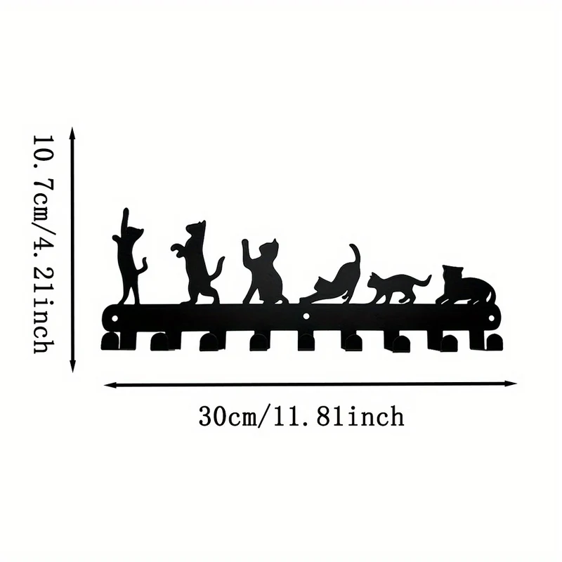 Kreative katzenmotiv wandhakenregal