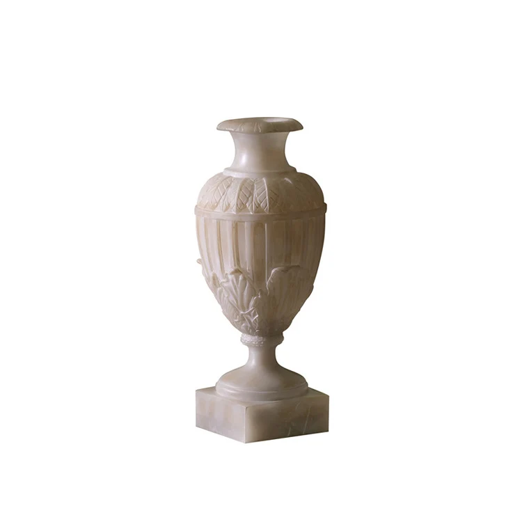 Elegante handgefertigte Alabaster-Dekorvase