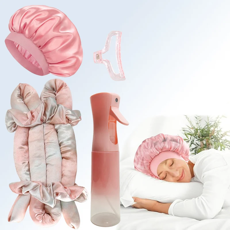 Satin Schlafmütze Set