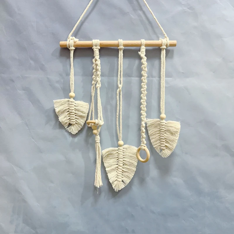 Dekorative Makramee Blatt Wandbehang Karnz