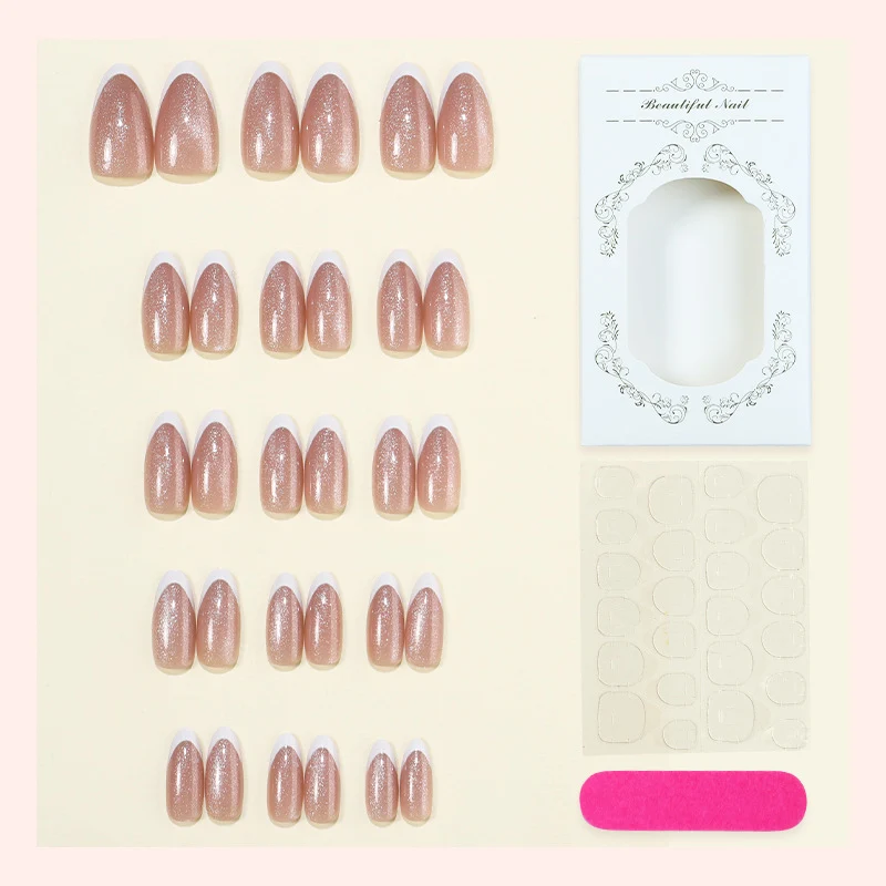 Kunstnagelset mit elegantem Glitzer-Effekt Karnz