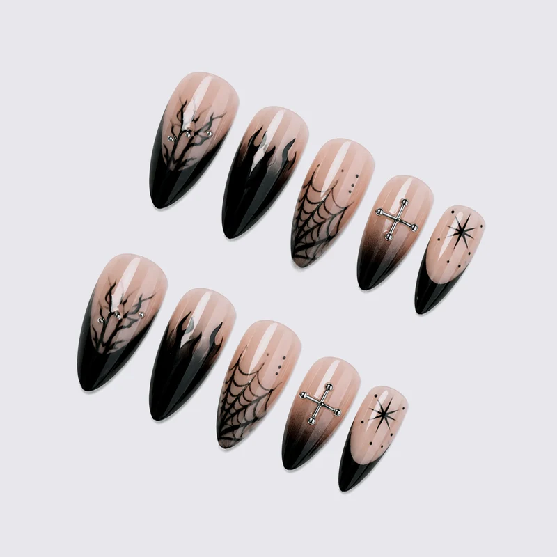 Kreatives Gothic Kunstnagel Set Karnz