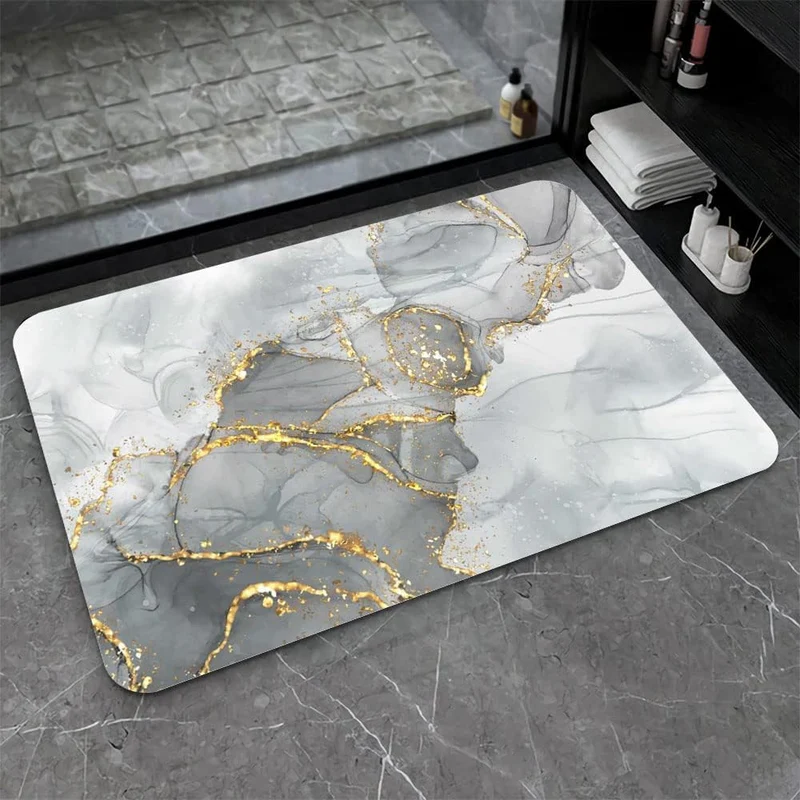 Künstlerisches abstraktes Marmor Design Badematte