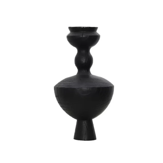 Künstlerische dekorative Holzvase