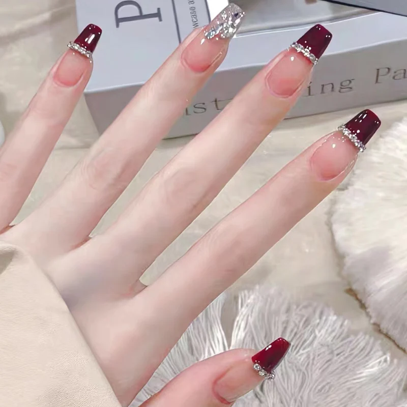 Mit Strass verzierten Stiletto Press-On Nägel Karnz 1789085992