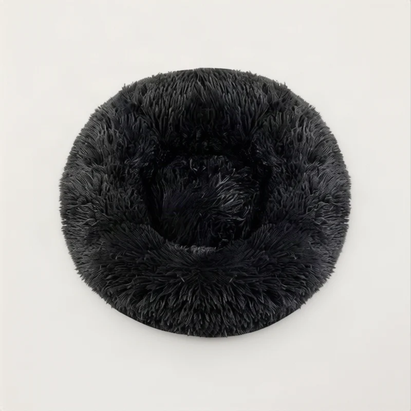 Flauschiges Katzenbett, rund, wärmend