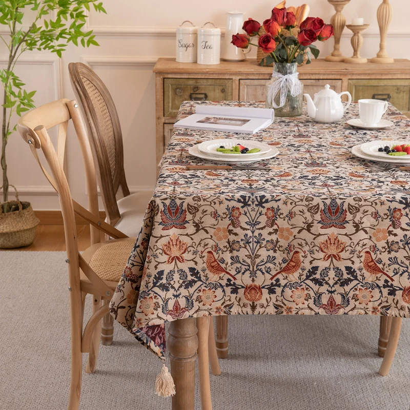 Überworfene Blumenmuster Tischdecke