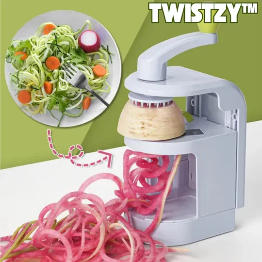 Spiralschneider für Gemüse | Multifunktionaler Gemüseschneider mit Edelstahlklingen | Für Zucchini, Karotten & Gurken