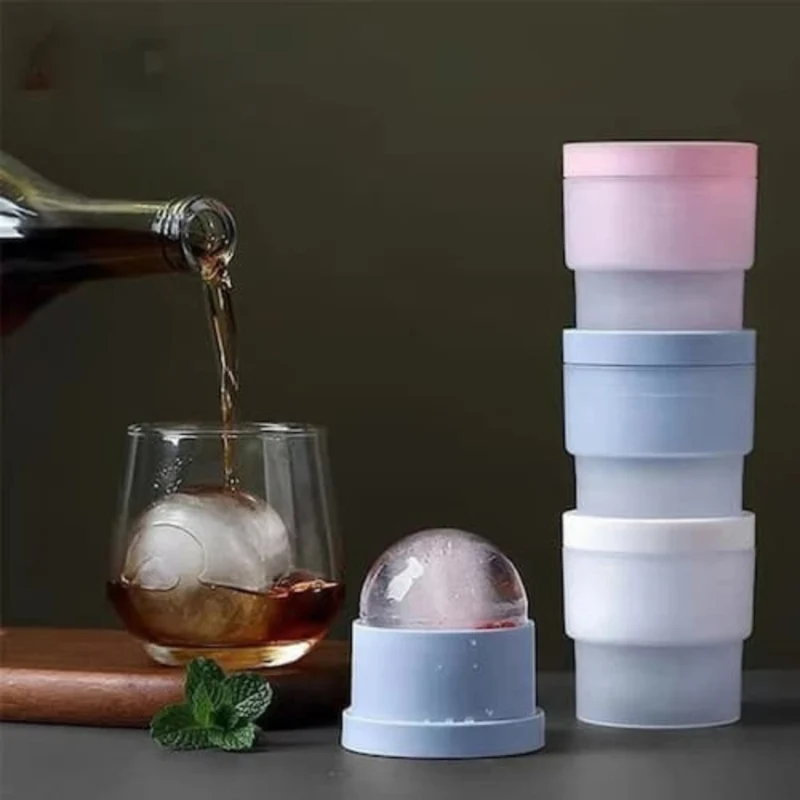 Eiswürfelform für große Eiskugeln – FrostVibe Set (2 Stück) | Langsam schmelzend für Whiskey & Cocktails | BPA-frei, spülmaschinenfest