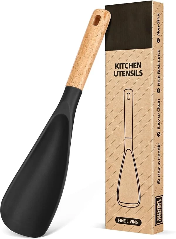 Multifunktionaler Kochlöffel & Pfannenwender | Hitzebeständig bis 230°C, BPA-freies Silikon | Schonend für Antihaft | 29×7 cm
