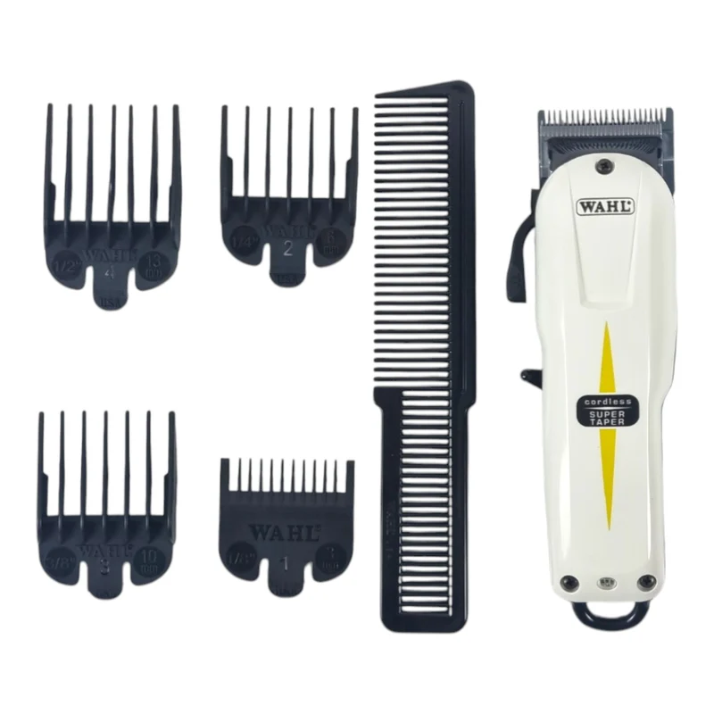 Wahl Professional Cordless Super Taper Clipper Akku Haarschneidemaschine ( 8591-016 ) 1 - 2 mm + 4x Aufsteckkamm