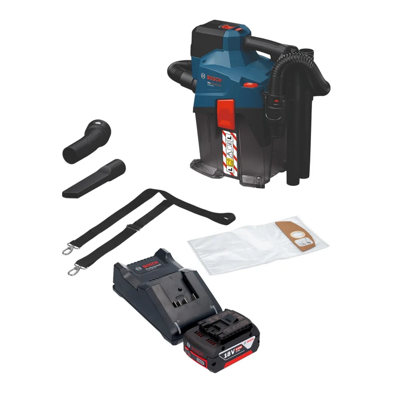 Bosch GAS 18V-6L S Akku Staubsauger 18 V 6 l Staubklasse L + 1x Akku 5,0 Ah + Ladegerät