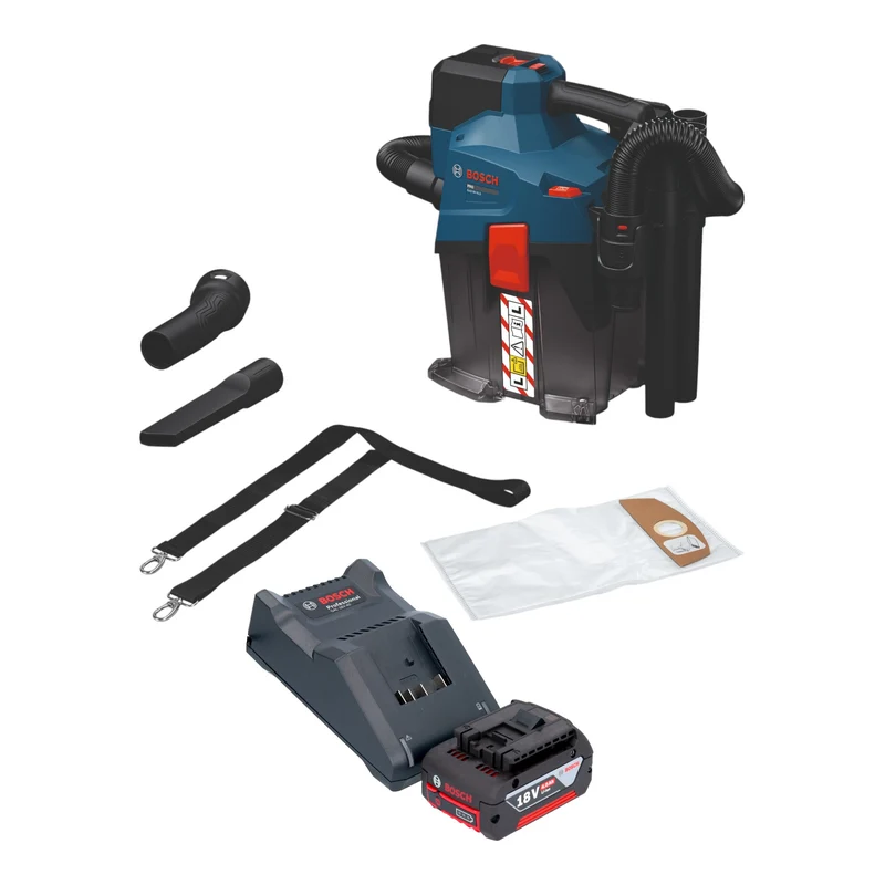 Bosch GAS 18V-6L S Akku Staubsauger 18 V 6 l Staubklasse L + 1x Akku 4,0 Ah + Ladegerät