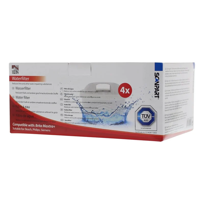 Scanpart Wasserfilter, kompatibel mit Brita Maxtra Plus, Dafi Unimax, 4 Stück