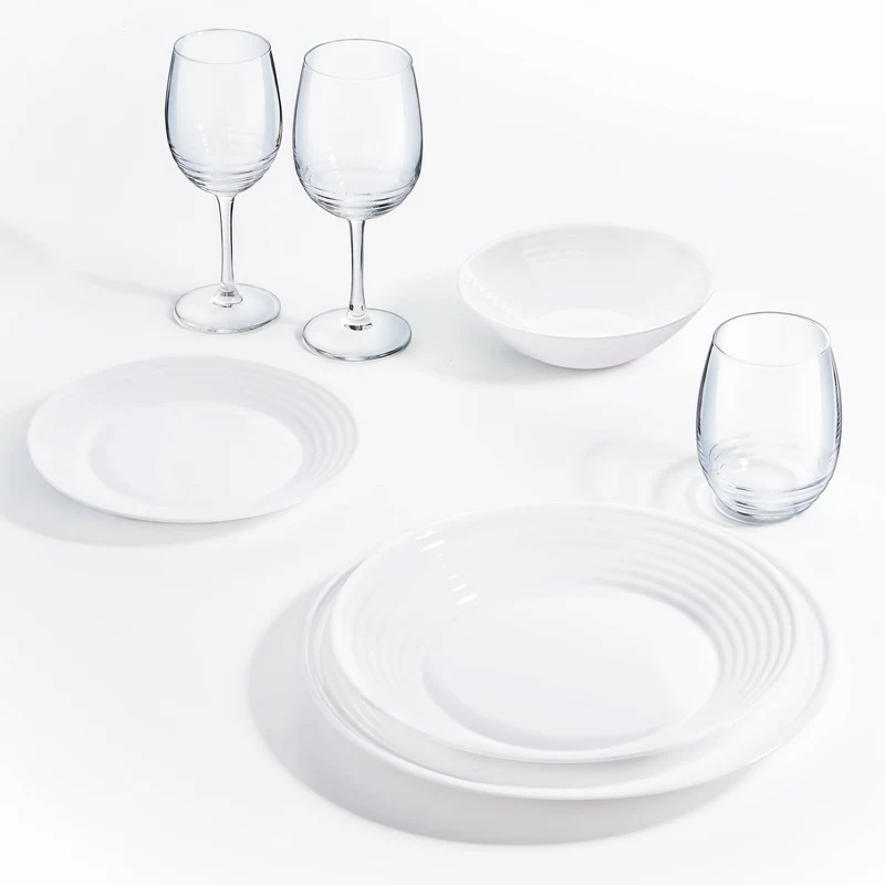 Tafelservice Harena mit Suppenschüssel 18-teilig LUMINARC (Suppenschüssel 20 cm)