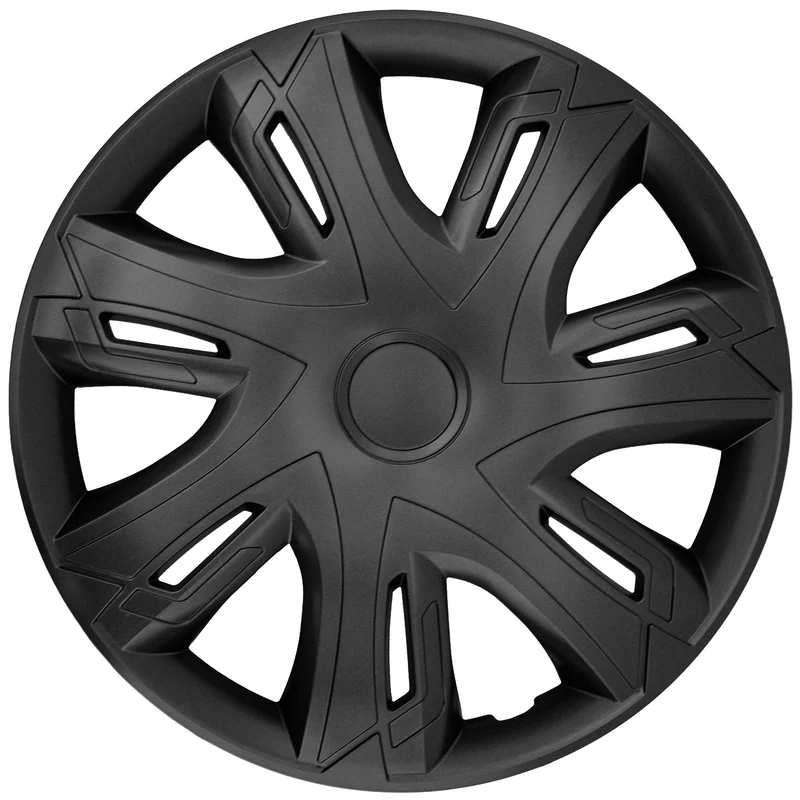 Radzierblenden für Stahlfelgen Radkappen Satz 4er Set Auto KFZ Fahrzeug Geeignet ür die meisten Marken und Felgen ABS-Kunststoff (Schwarz matt, 14")