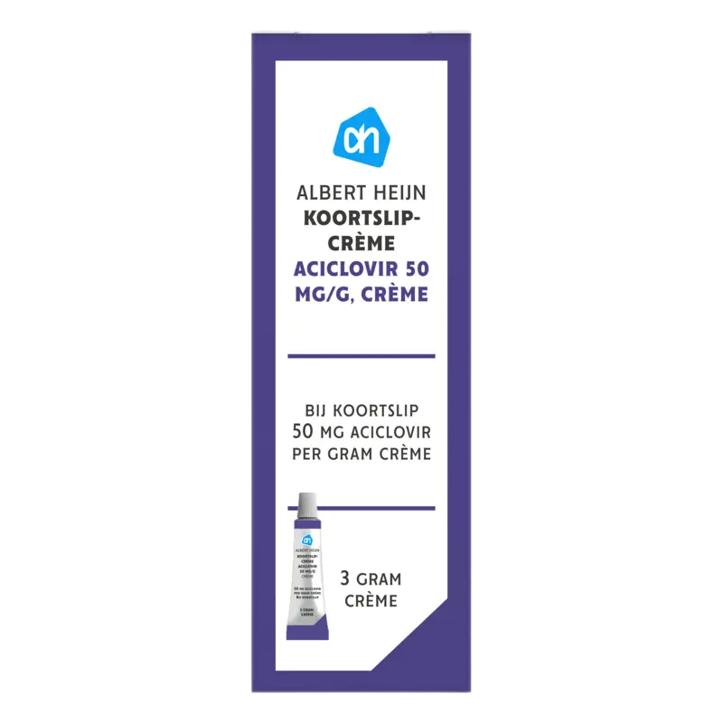 Koortslipcrème aciclovir 50mg