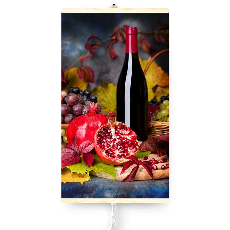 Infrarot-Heizung flexible Heizplatte 430W TRIO Wein-Design Abmessungen 100x57cm mit Schalter und Regler
