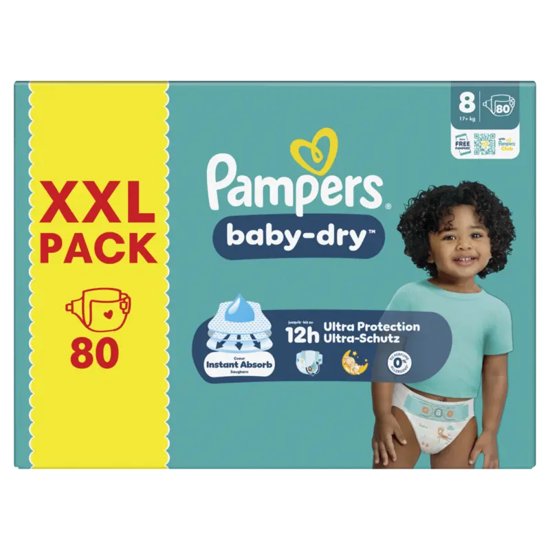 Pampers Baby-dry luiers maat 8 XXL pack
