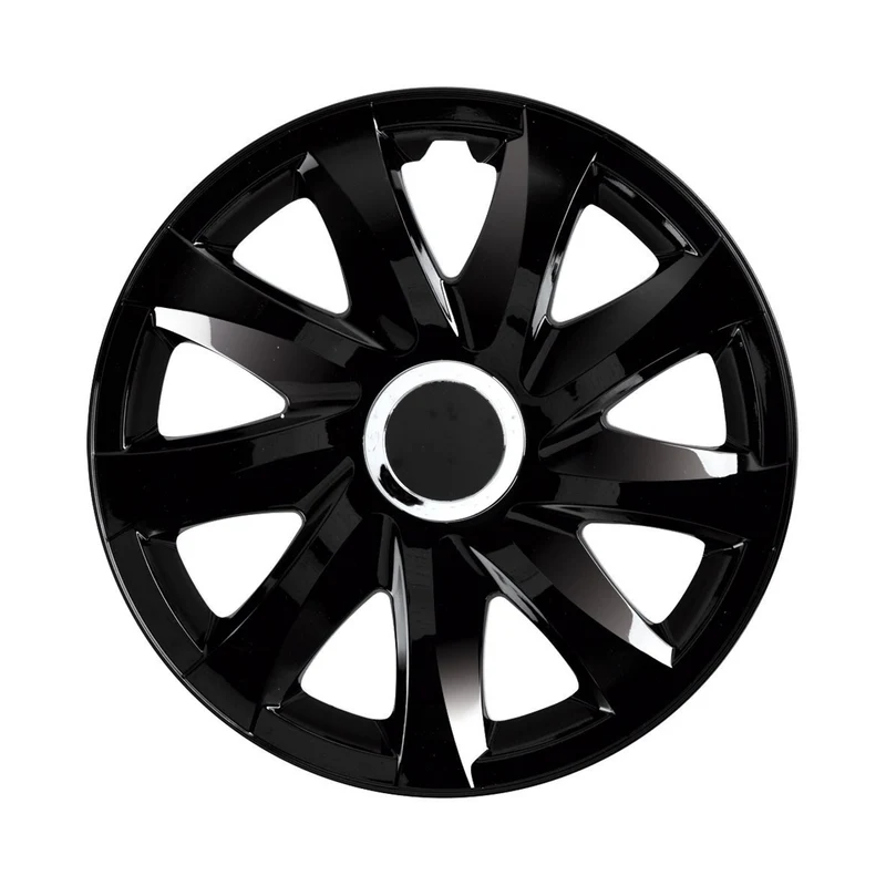 NRM DRIFT 15" Universal Radkappen schwarz lackiert zum Aufdrücken 4 Stück