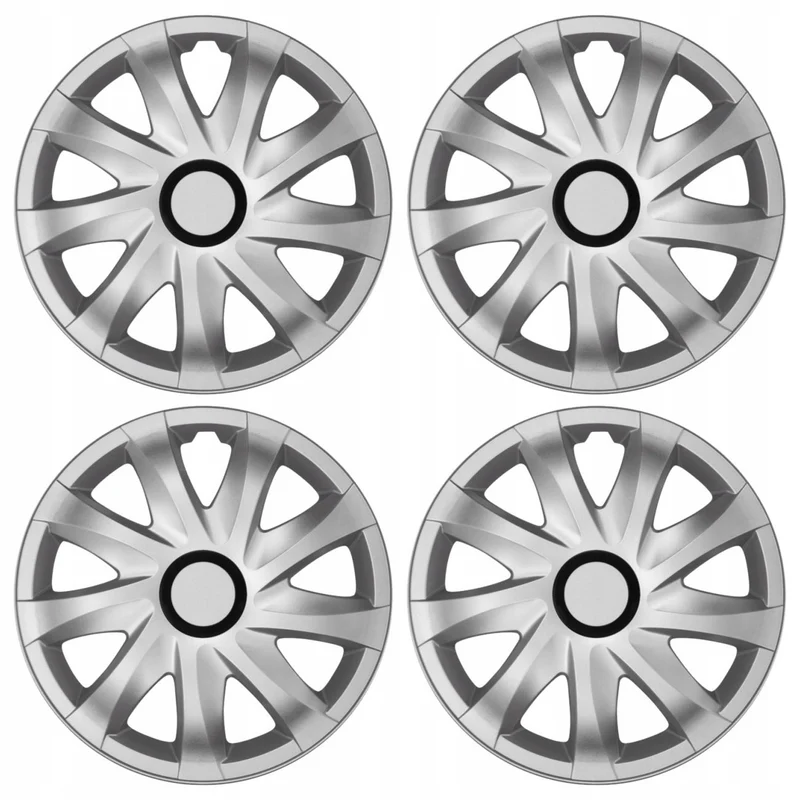 Radkappen Radzierblenden Radblenden - 4 Stück Komplettset - NRM Kando - Silber - 14" Zoll
