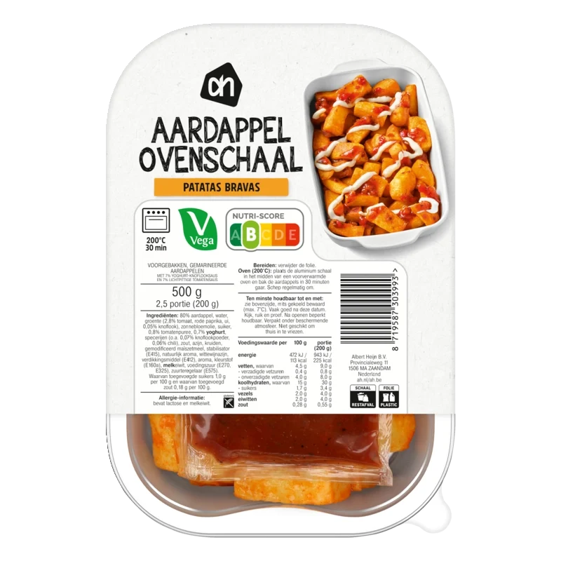 Aardappel ovenschaal patatas bravas