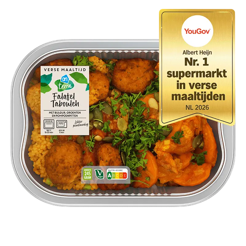Terra Verse maaltijd falafel tabouleh