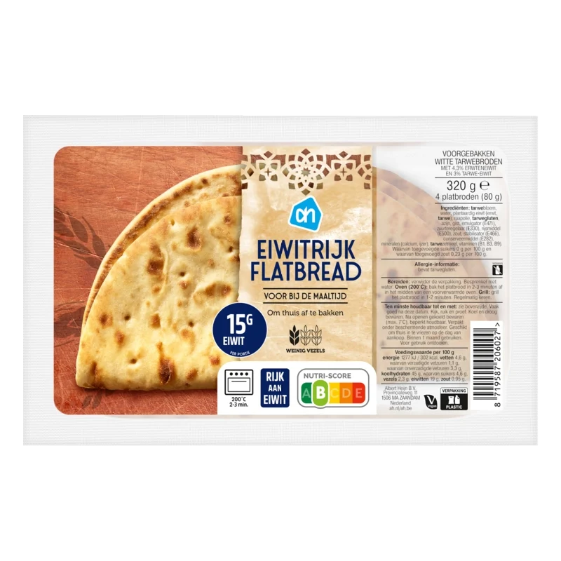 Eiwitrijk flatbread