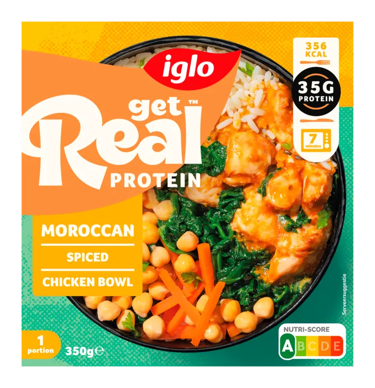 Iglo Get real protein Moroccan spiced chicken