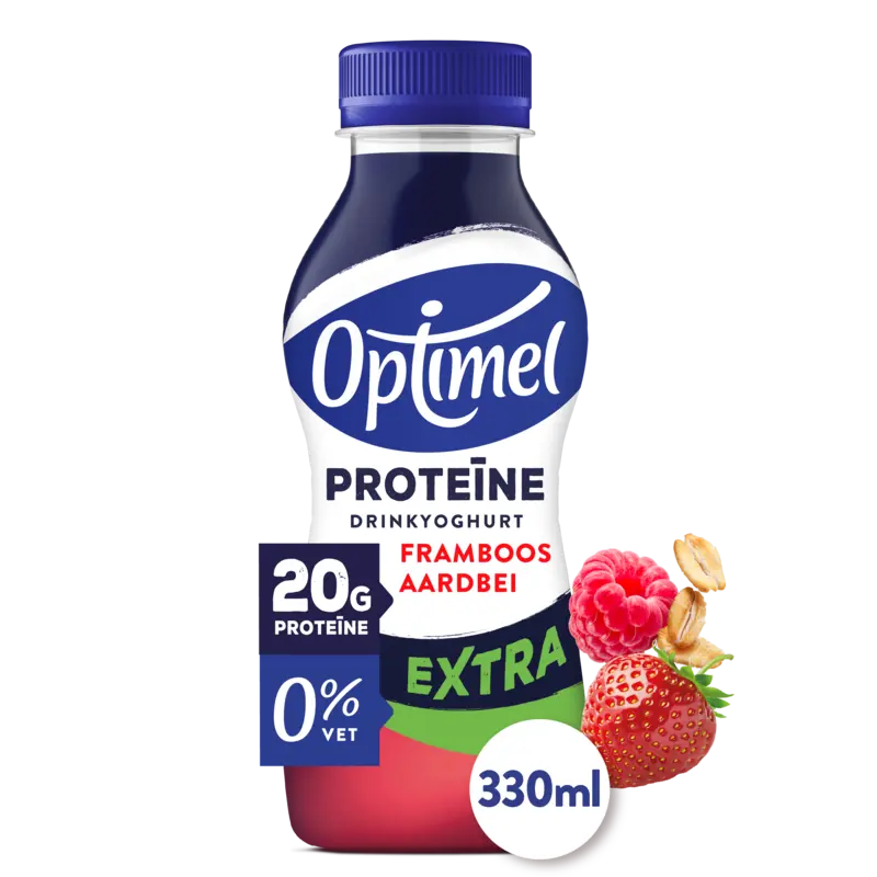 Optimel Proteine extra framboos aardbei