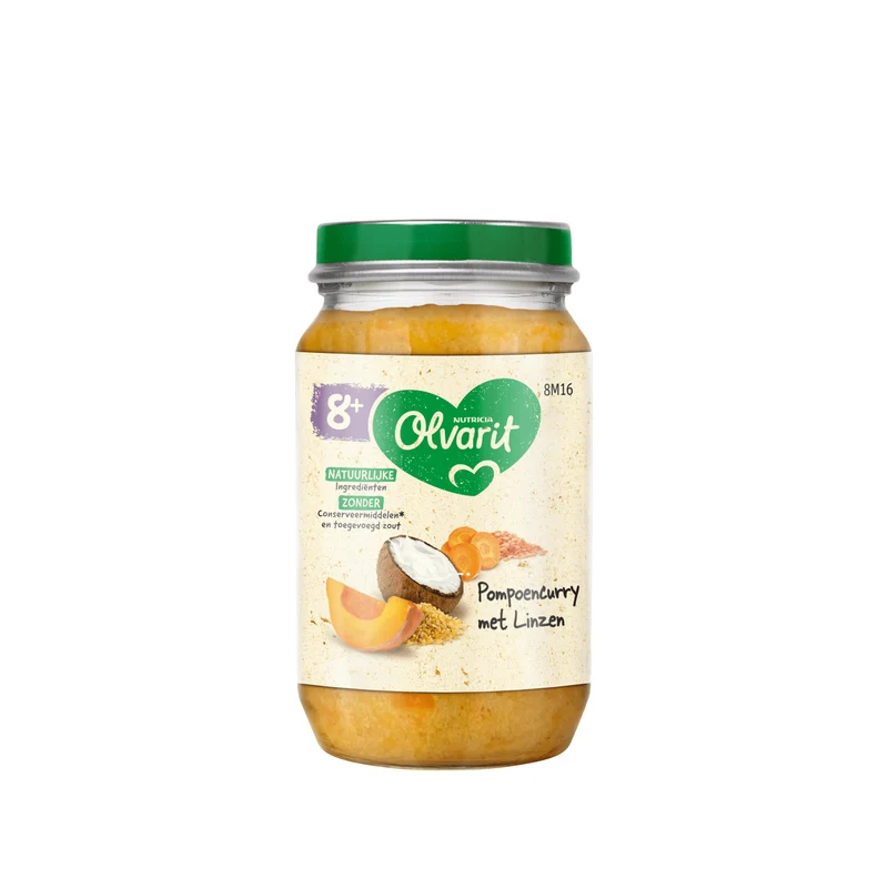 Olvarit 8M16 Pompoen curry met linzen