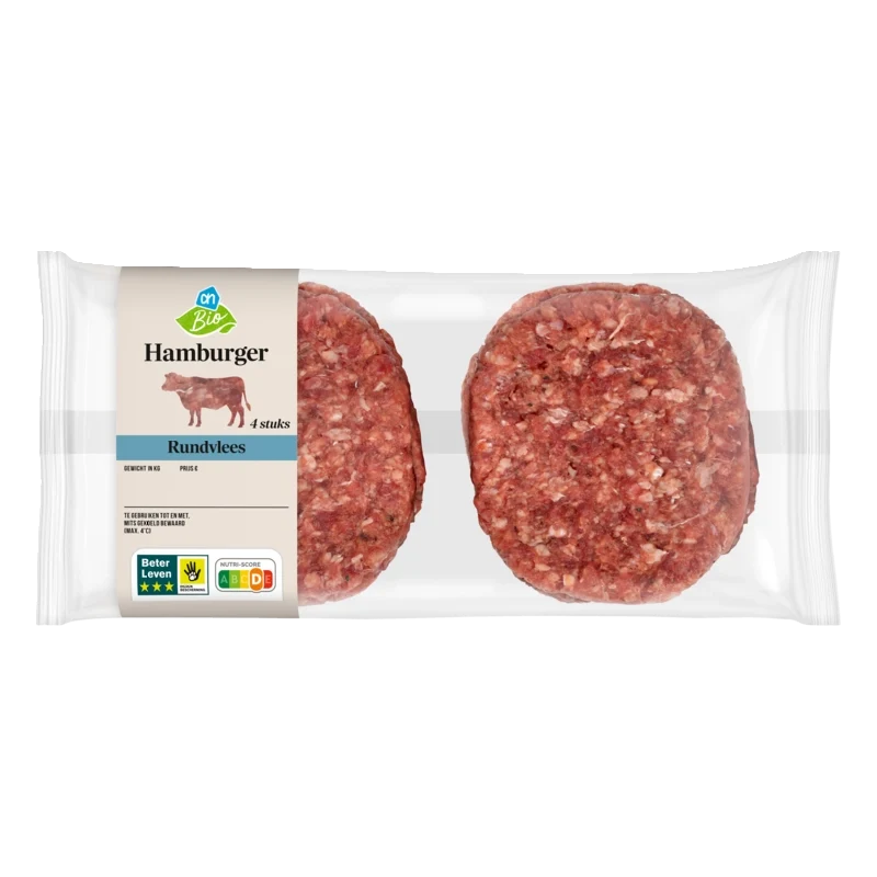 Biologisch Hamburger 4 stuks